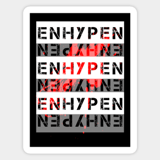 ENHYPEN Cool Text Art Aesthetic Design Sticker